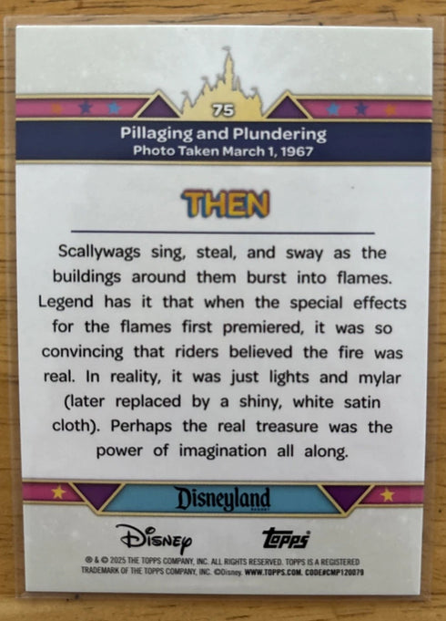 Disney Topps Disneyland 70th Anniversary Pullaging And Plundering