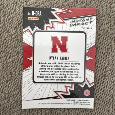 2025 Panini Prizm Draft Picks - Instant Impact Dylan Raiola #II-DRA Green (RC)