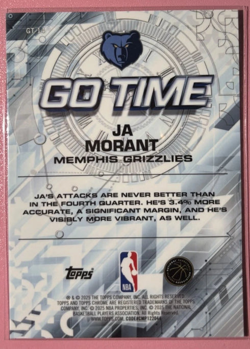 2025-26 Topps Chrome Go Time Ja Morant #IP-15 Memphis Grizzlies Basketball