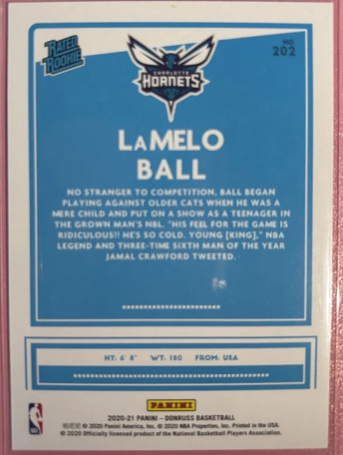 Lamelo Ball Card Rookie Purple Jersey RC - Mint NM