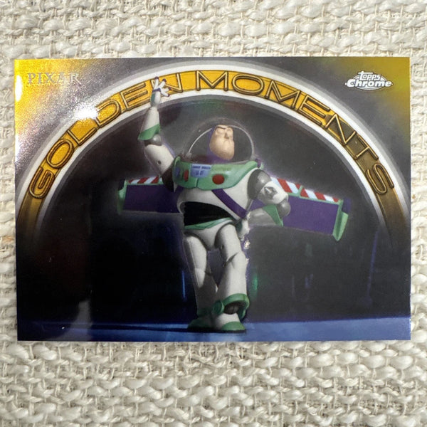 Buzz Switched To Spanish 2025 Topps Chrome Pixar Golden Moments Buzz Lightyear