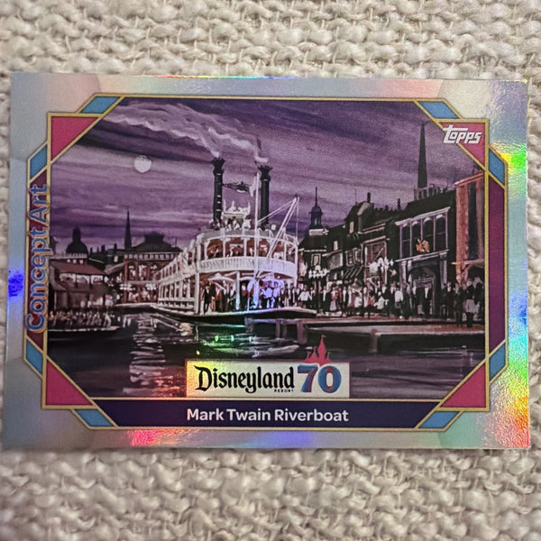 Disneyland 70th anniversary Topps Mark Twain Riverboat Foil #133