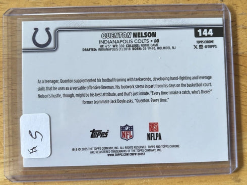 2025 Topps Chrome Quenton Nelson Lime X-Fractor #144
