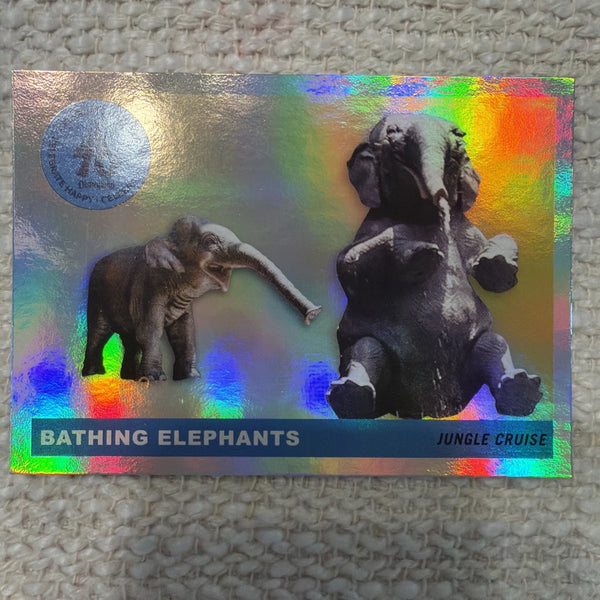 2025 Topps Disneyland 70th Bathing Elephants Rainbow Foil Icons T55-5