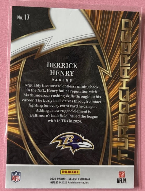 Panini 2023 Select Turbocharged Derrick Henry Ravens #17 Football Card