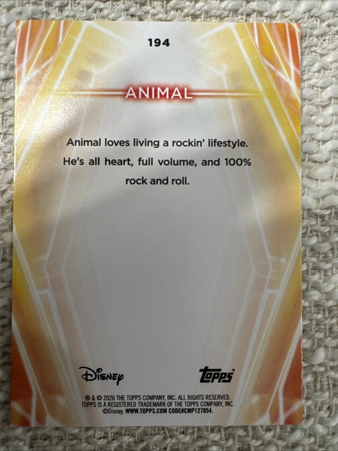 2026 Topps Disney Neon Animal #194 Diamond Parallel π₯