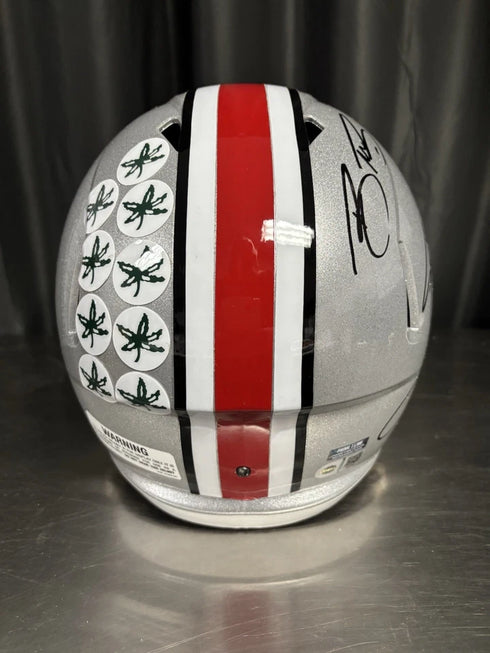 OSU Buckeyes Jones Krenzel Howard Miller Barrett QBs Signed Replica Helmet Swau