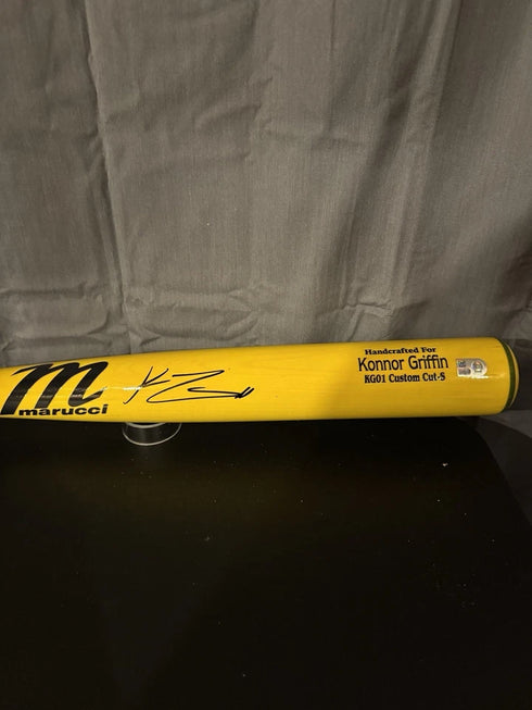 Konnor Griffin Signed Marucci Yellow Bat Pittsburgh Pirates Game Model Bat