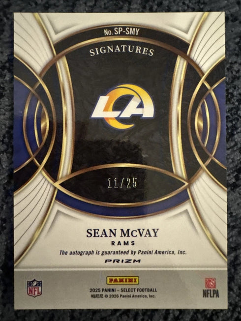 2025 Panini Select - Signatures Sean McVay #SP-SMY Tie-Dye Prizm /25 RC