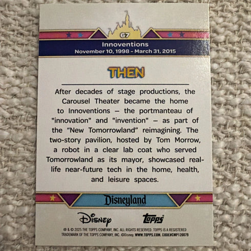 2025 Topps Disneyland Then & Now Inventions #67 Rainbow Foil