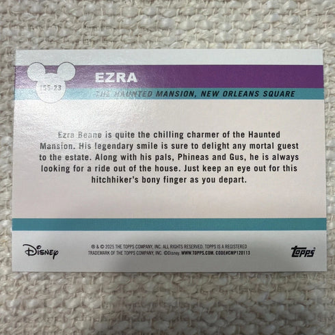 Topps Disneyland 70th Anniversary The Haunted Mansion Ezra #T55-23 Rainbow Foil