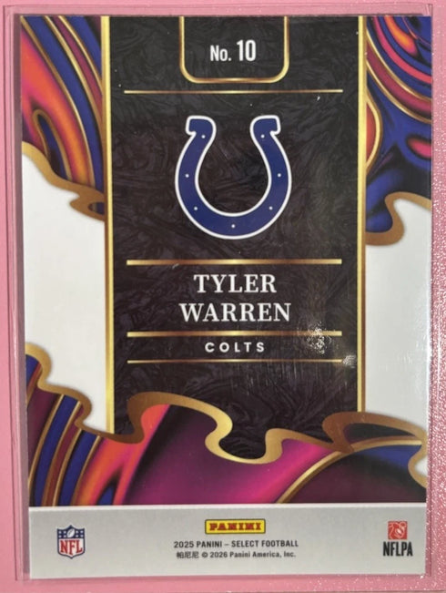 2025 Panini Select Tyler Warren Phenomenon Silver Prizm #10 INDY Colts TE1 RC π₯
