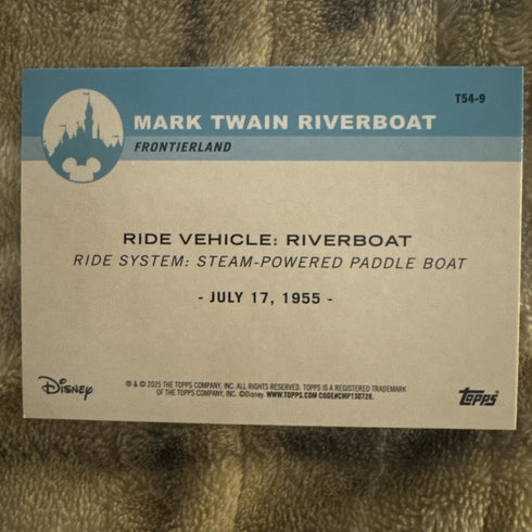 Topps Disneyland 70th Anniversary - T54-9 Mark Twain Riverboat Rainbow Foil