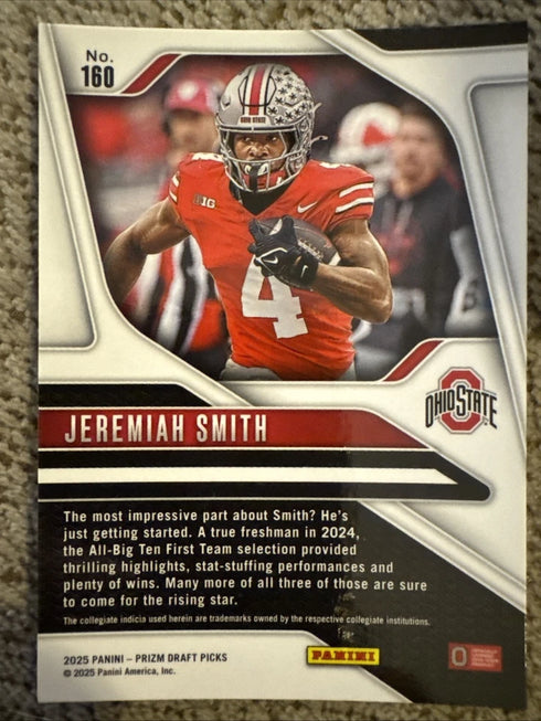 2025 Panini Prizm Draft Picks - Jeremiah Smith #160 Silver Prizm (RC)