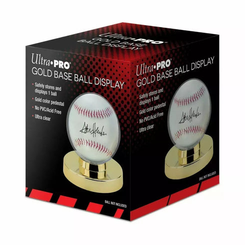 Ultra Pro Baseball Holders Gold Baseball Display Case