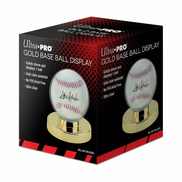 Ultra Pro Baseball Holders Gold Baseball Display Case