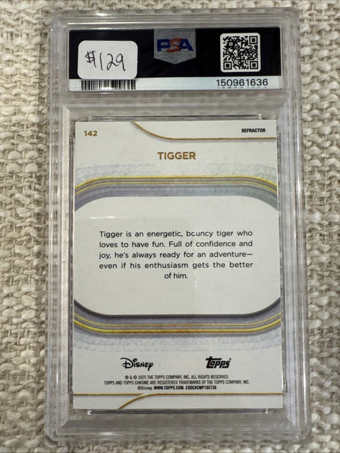 2025 Topps Chrome Disney Tigger Refractor #142 PSA 9