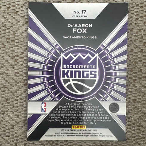 2023-24 Panini Prizm - Dominance Green Prizm #17 De'Aaron Fox