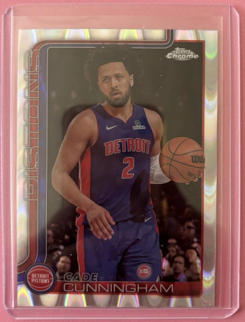 Topps 2025-26 Chrome Cade Cunningham #88 Pistons Prism Refractor Basketball