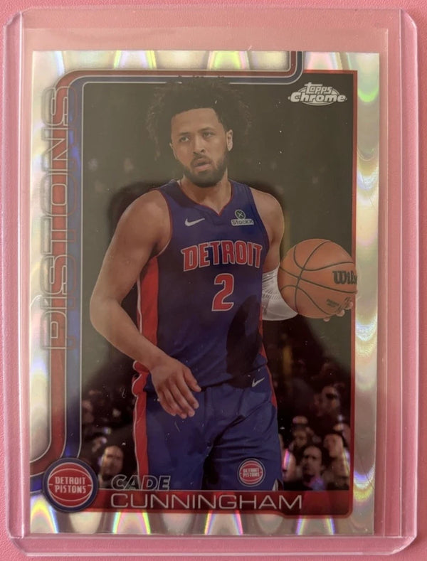 Topps 2025-26 Chrome Cade Cunningham #88 Pistons Prism Refractor Basketball