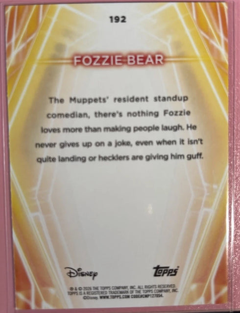 2026 Topps Disney Neon - Diamante Foil - Fonzie Bear Muppets