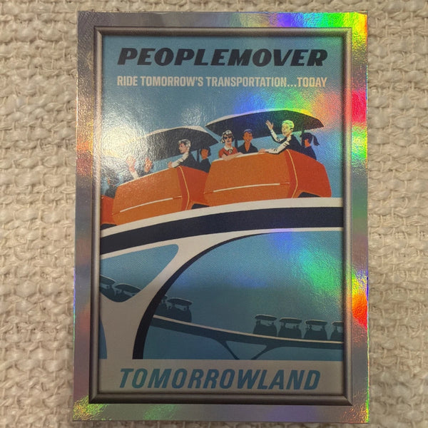 Topps 2025 Disneyland 70th Anniversary Peoplemover Poster Rainbow Foil P-13