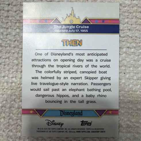 Topps Disneyland 70th Jungle Cruise Disneyland Exclusive Purple Glitter #9