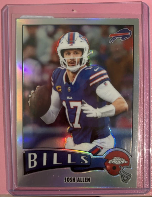 2025 Topps Chrome Josh Allen 1975 Throwback Silver Refractor #1975-4 Bills
