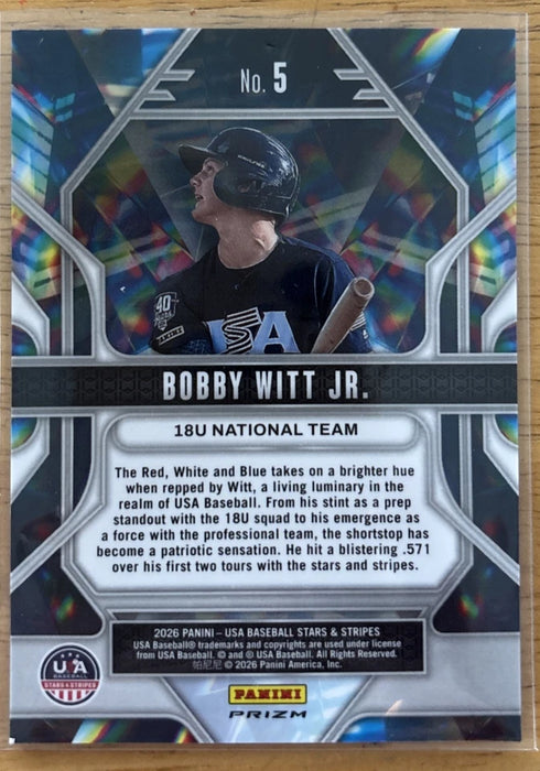 Panini Prizmatic Bobby Witt Jr. #5 2026 USA Baseball 18U National Team