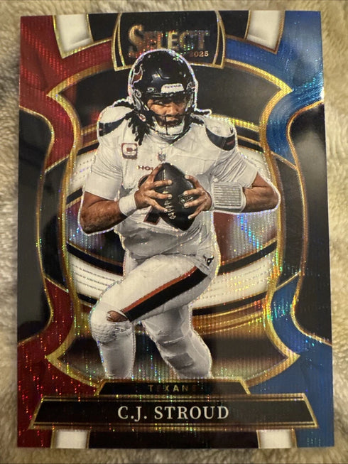 2025 Panini Select Concourse Tri-Color Prizm CJ Stroud /399 Texans
