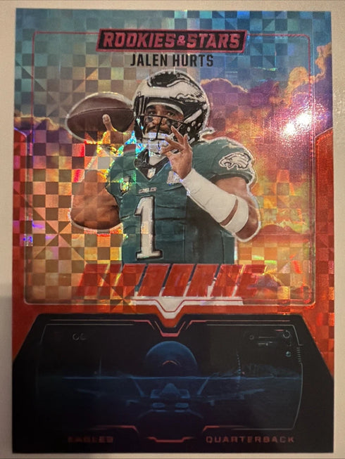 Panini 2025 Rookies & Stars Jalen Hurts Airborne Red Prizm Insert Eagles #3