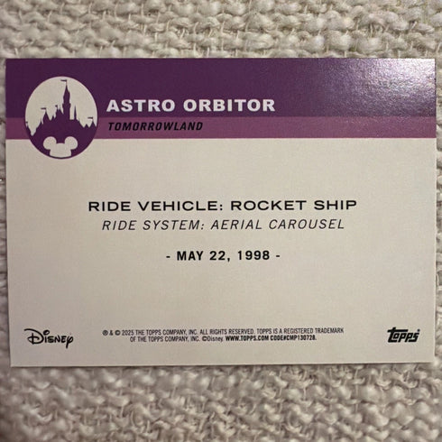 2025 Topps Disneyland 70th Anniversary Rainbow Foil T54-12 ROCKET SHIP