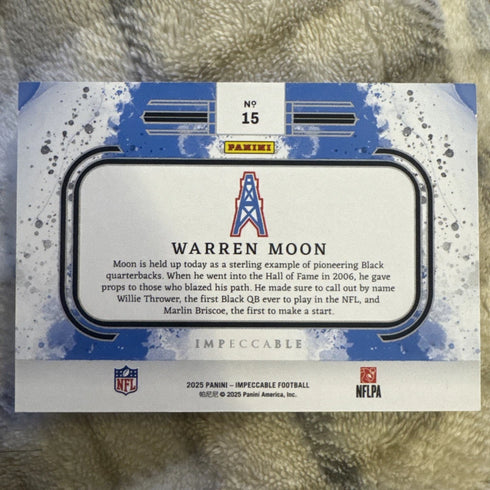 Impeccable 1oz Silver Bar Card Warren Moon /35