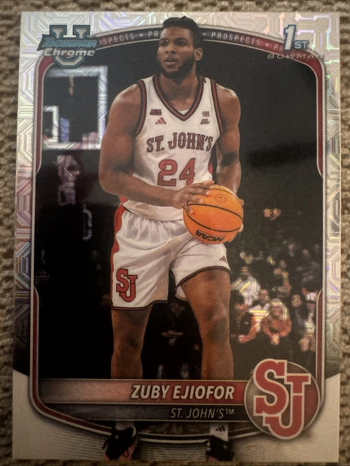 Bowman 2025 Chrome U Zuby Ejiofor 1st Bowman St. John's Mojo Refractor BCP-22