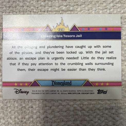 2025 Topps Disneyland 70th Anniversary Base #128 Entering Isla Tesoro Jail