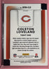 2025 Panini Donruss Optic Rookie Phenoms Prizm Colston Loveland Bears Patch