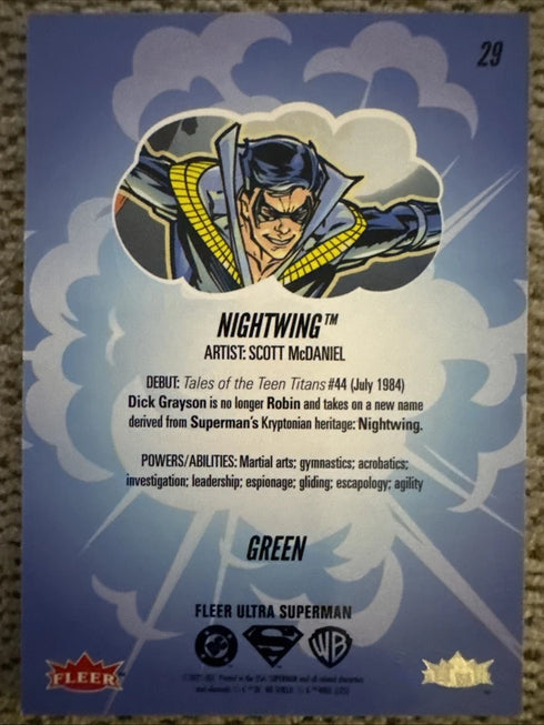 2026 Upper Deck Fleer Ultra Superman Base #29 Nightwing