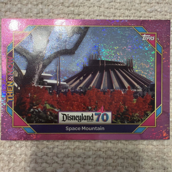 2025 Topps Disneyland 70th Anniversary Space Mountain #49 Then& Now Rainbow Foil