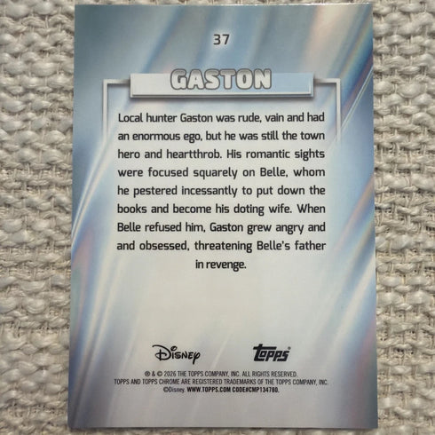 2026 Topps Chrome Disney Gaston /150 Blue Refractor #37