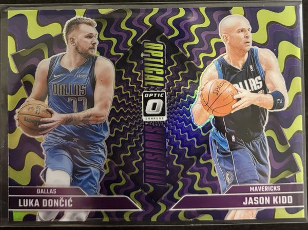 2024-25 Panini Donruss Optic - Optical Illusions Jason Kidd, Luka Dončić #1 Mavs