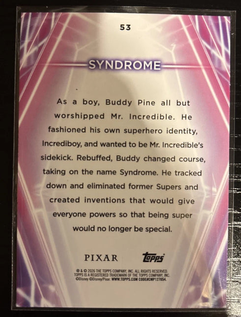 2026 Topps Disney Neon Syndrome Rainbow Foil #53
