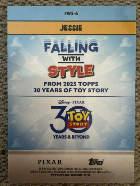 2025 Topps 30 Years of Toy Story Jessie #FWS-6 Falling With Style