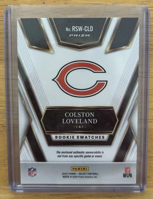 2025 Panini Select Football Jack Bech Las Vegas Raiders Draft Selections Patch