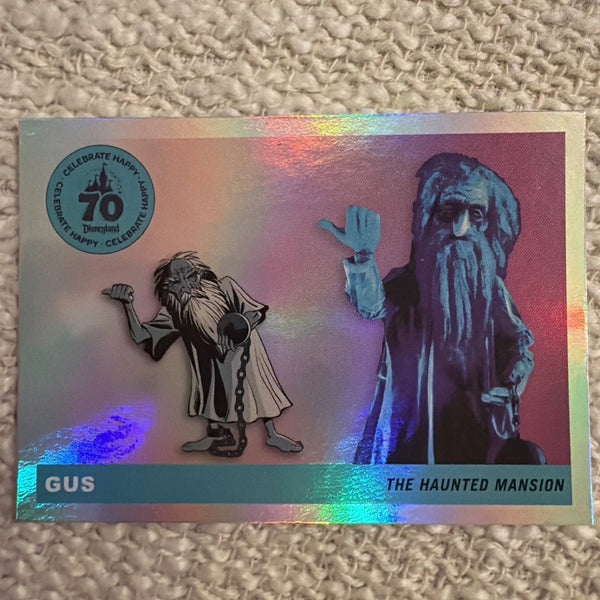 Disneyland 70th Anniversary Topps Gus The Haunted Mansion T55-24 Rainbow foil