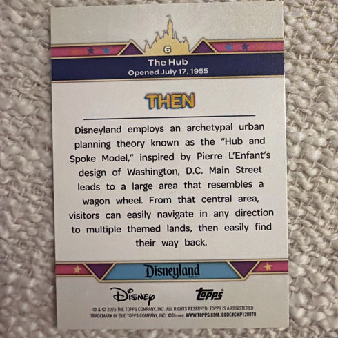 2025 Topps Disneyland 70th - The Hub #6 Rainbow Foil
