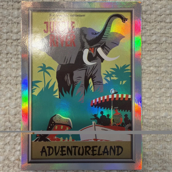 2025 Topps Disneyland 70th Anniversary Poster Jungle Cruise Rainbow Foil #P-1