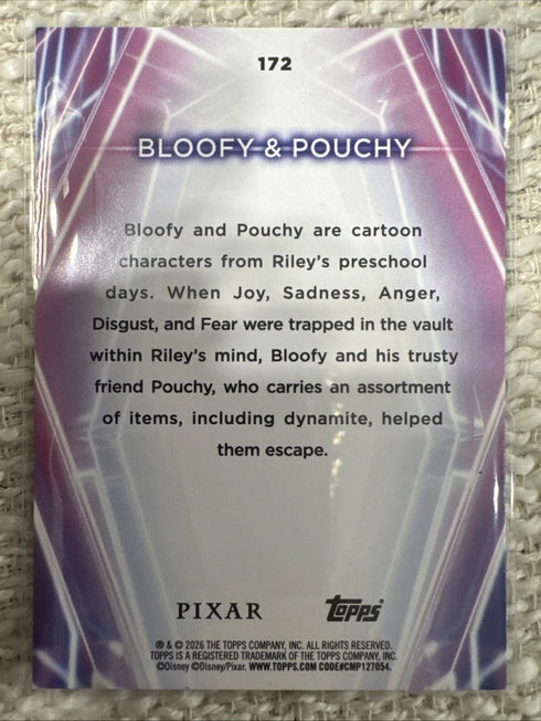 2026 Topps Disney Bloofy & Pouchy Cracked Ice #172 Diamante Pixar Inside Out