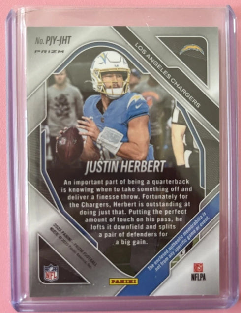 2025 Panini Prizm - Premier Jerseys Justin Herbert #PJY-JHT Neon Green Pulsar