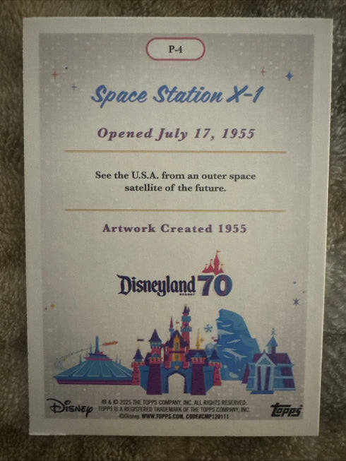 2025 Topps Disneyland 70th Space Station X-1 Poster #P-4 Tomorrowland