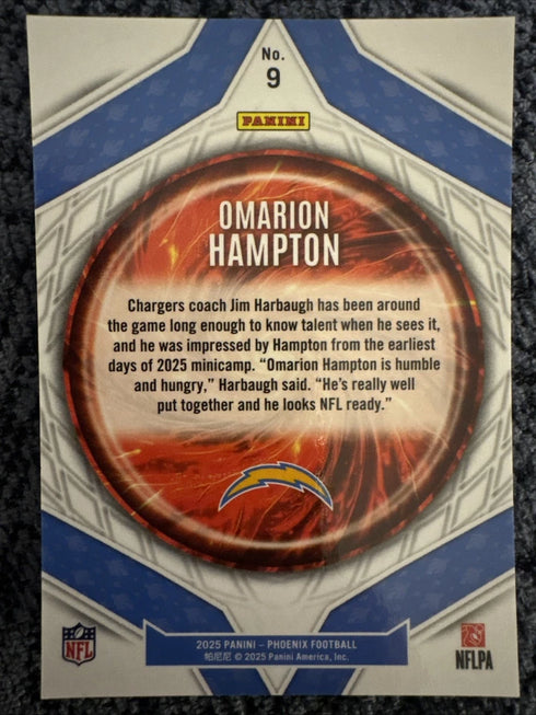 2025 Panini Phoenix - Paragon Omarion Hampton Chargers #9 (RC)